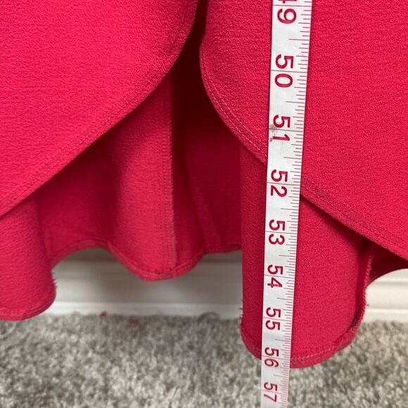 Julia Jordan Plus Size Knot Tulip Hem Dress Melon Pink SZ 16  Barbiecore Glam - Picture 7 of 10